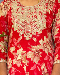 Crimson Flow Anarkali