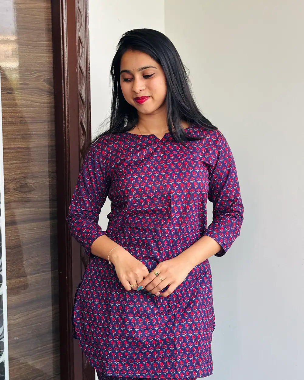 Purple Cotton Co-ord set