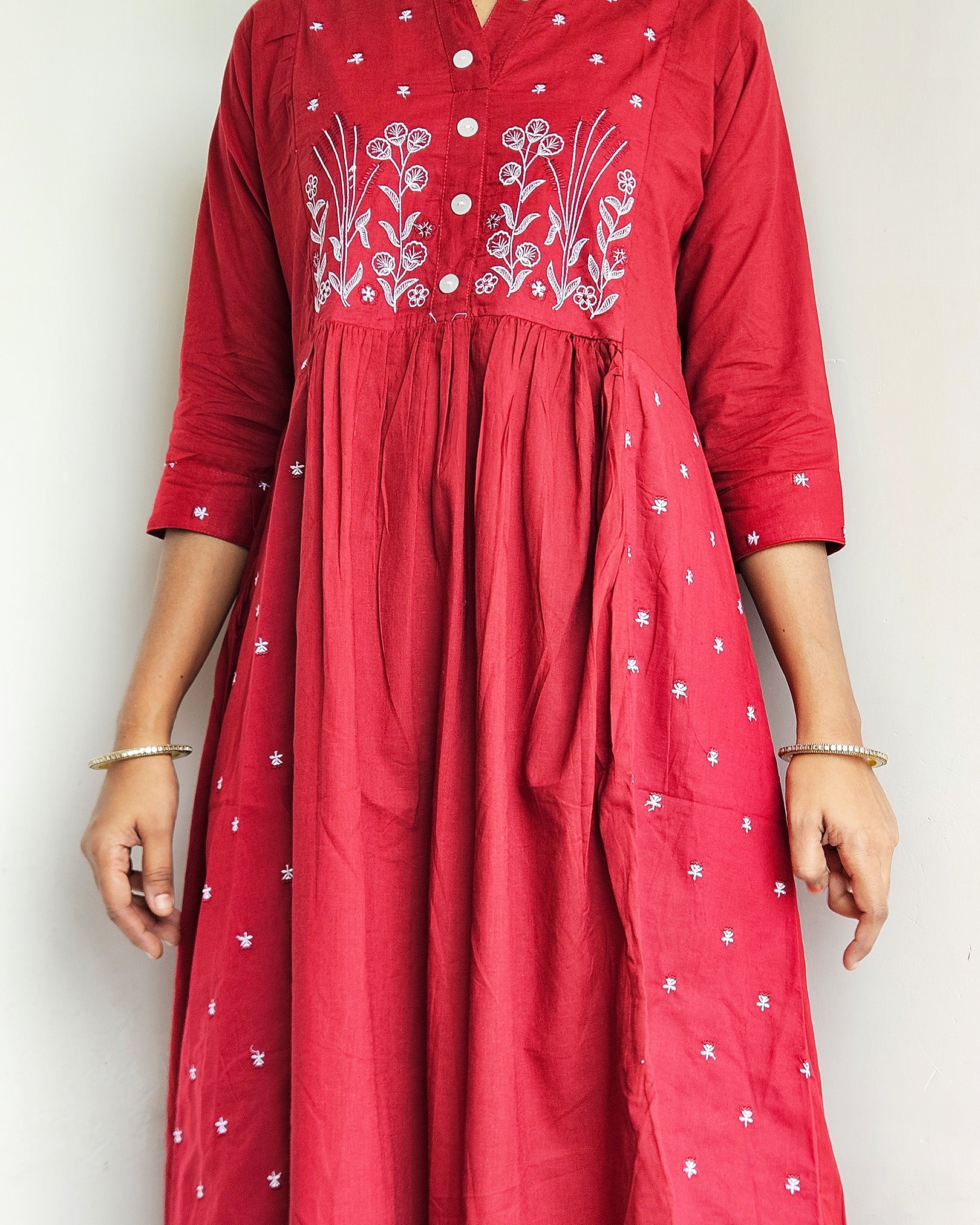 Maroon Flow Anarkali