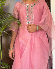 Light Pink Shimmer kurta set