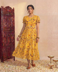 Sunshine Flow Georgette Frock Dress