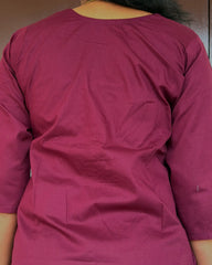 Maroon Grace Cotton Co-Ord Set