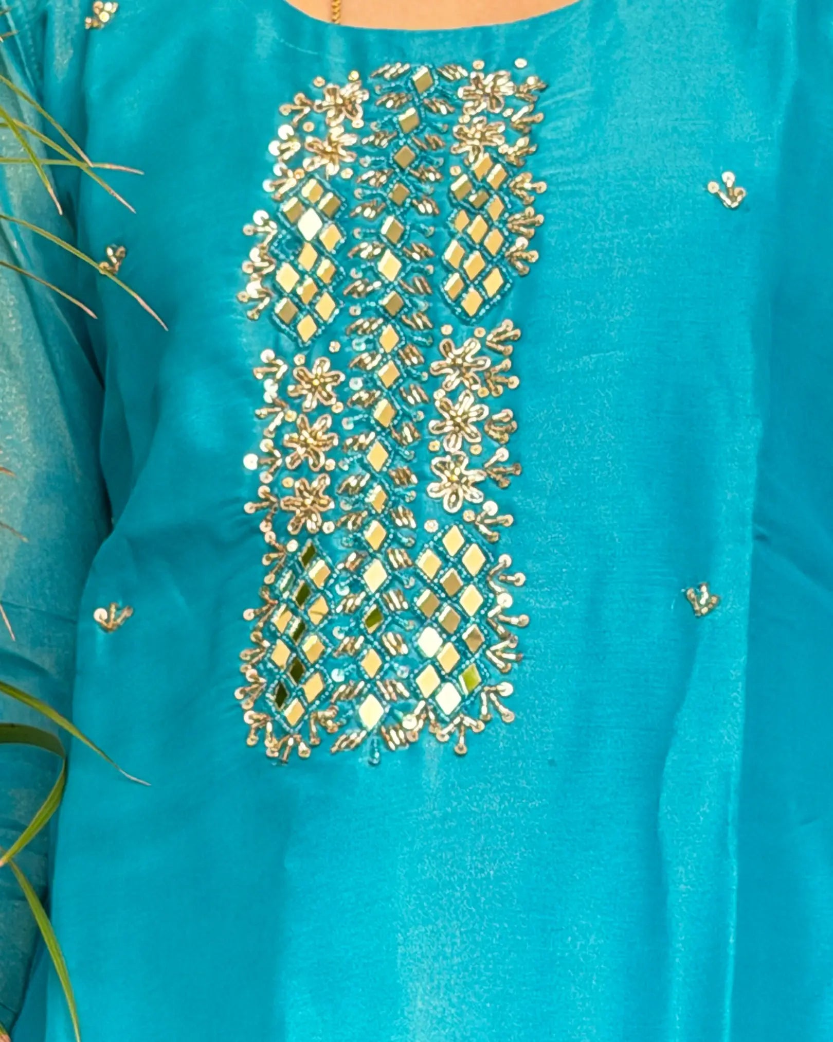 Blue Shimmer Kurti