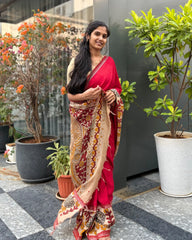 Red Mangalagiri Saree