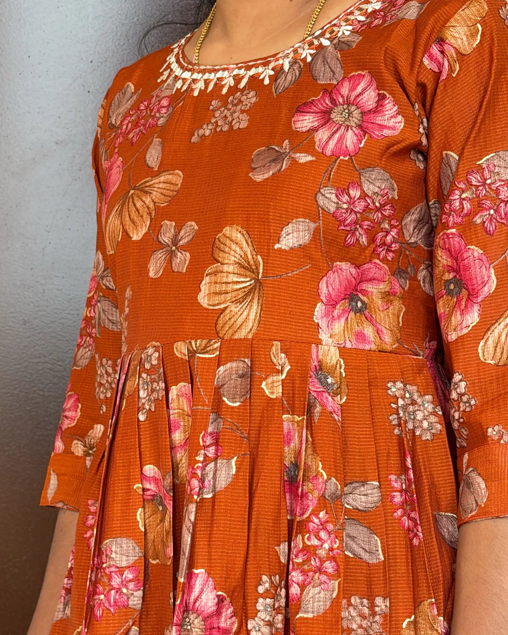 Rust Orange Vatican Gown