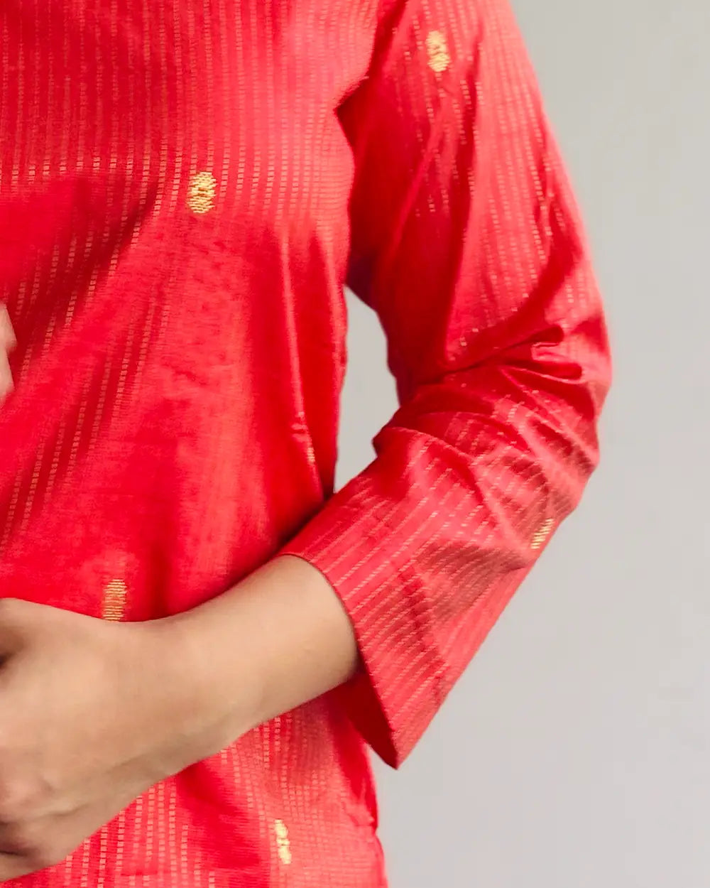 Orange Silk Kurti