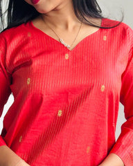 Orange Silk Kurti