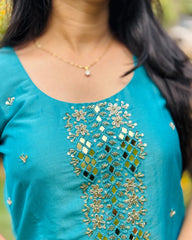 Blue Shimmer Kurti