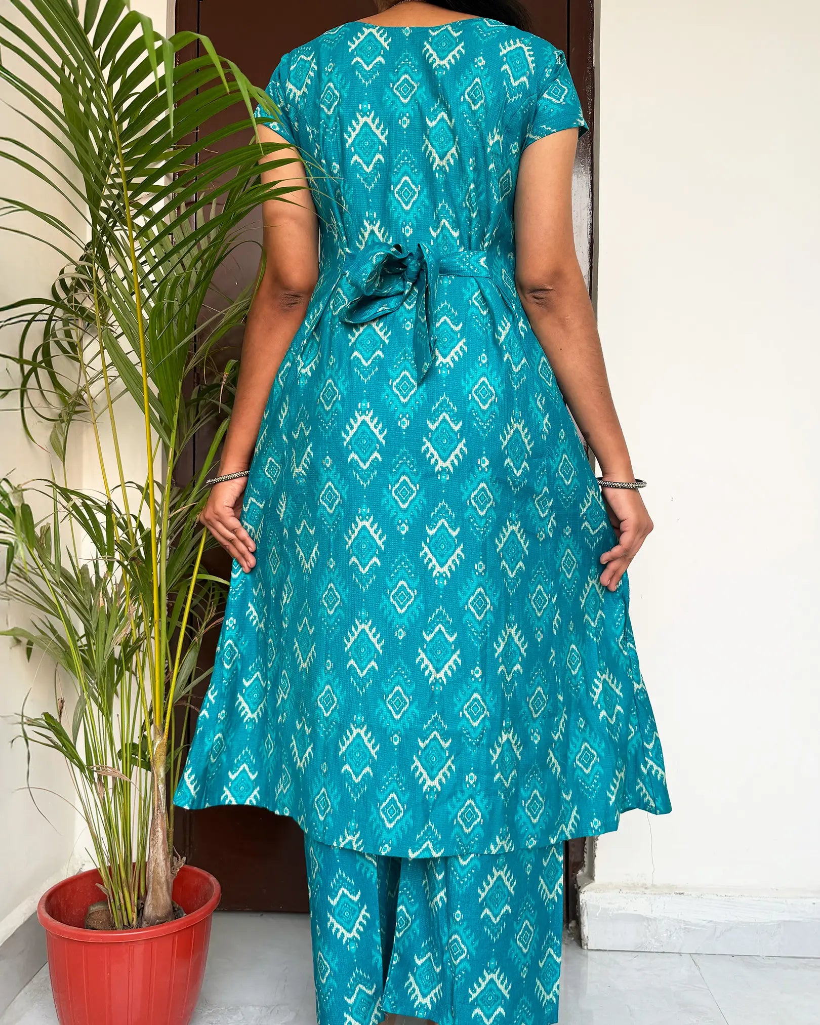 Blue vatican A-line Co-Ord Set