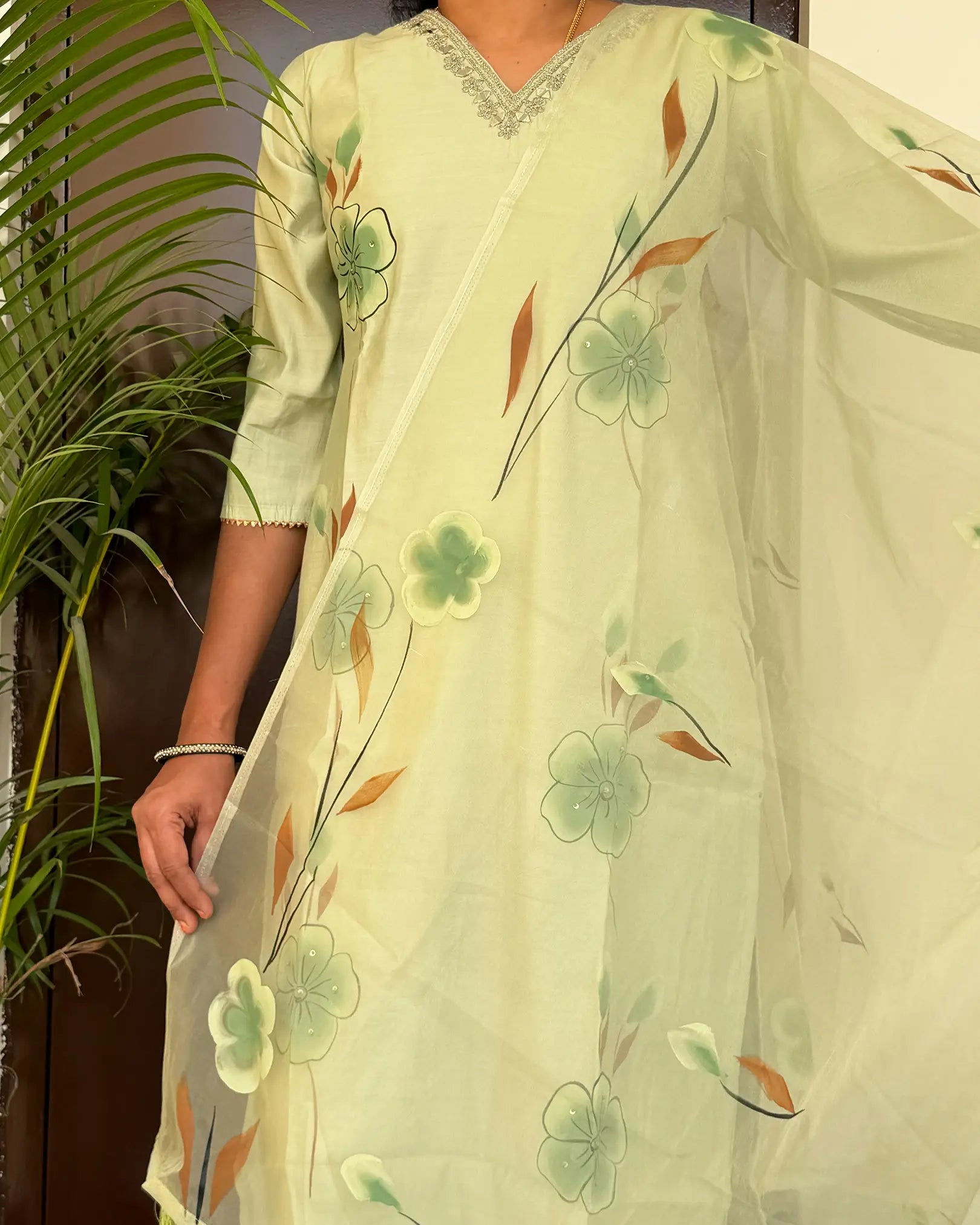 Pista Green Printed Trio