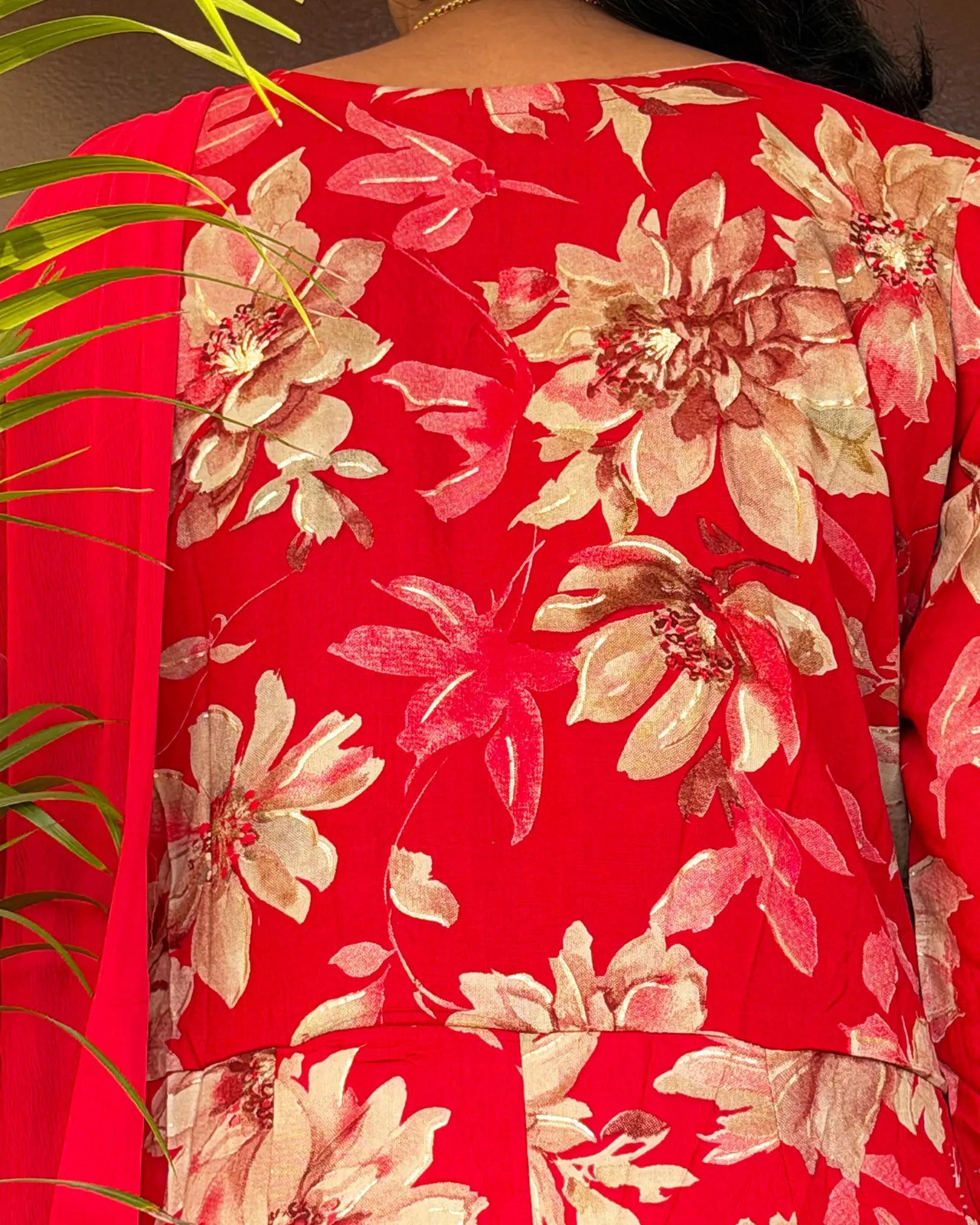 Crimson Flow Anarkali