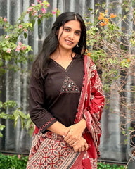 Dhabu Cotton Kurti Set