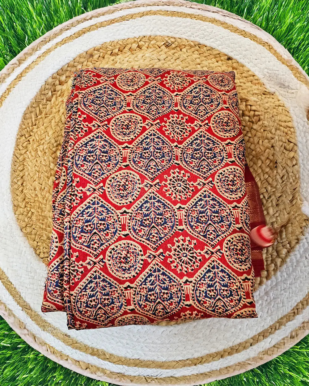 Ajrakh Dola Silk