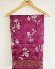 Dola Silk With Flower Motifs