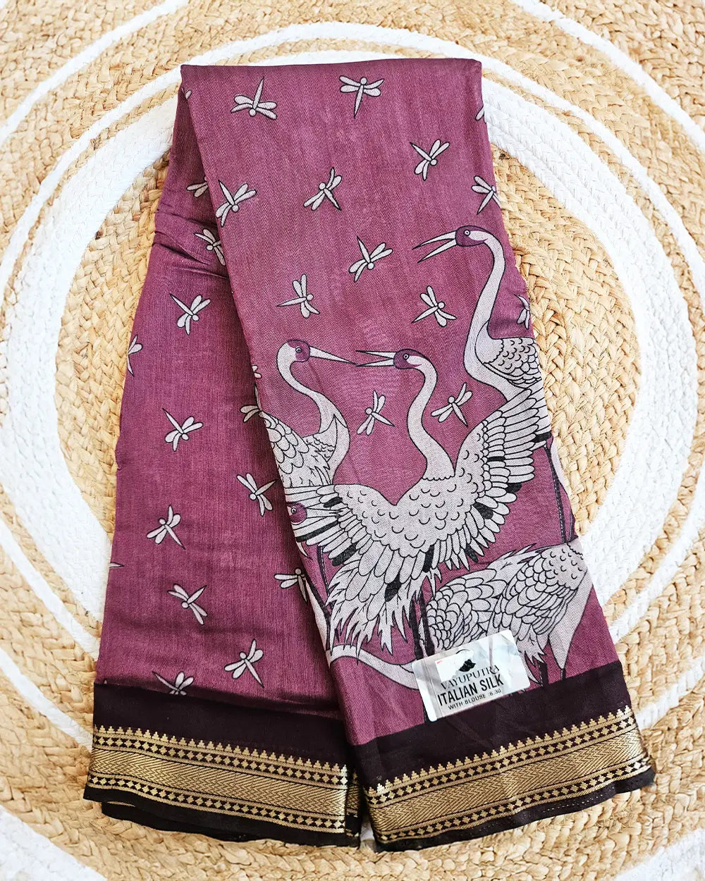 Maheshwari Silk Sarees with Swans