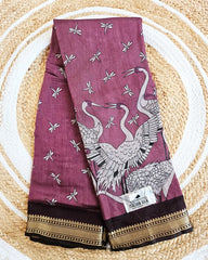Maheshwari Silk Sarees with Swans