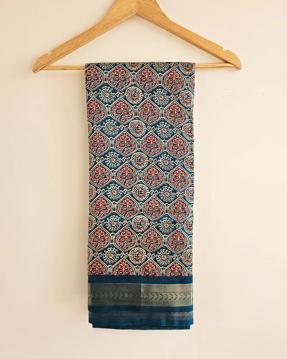 Ajrakh Dola Silk