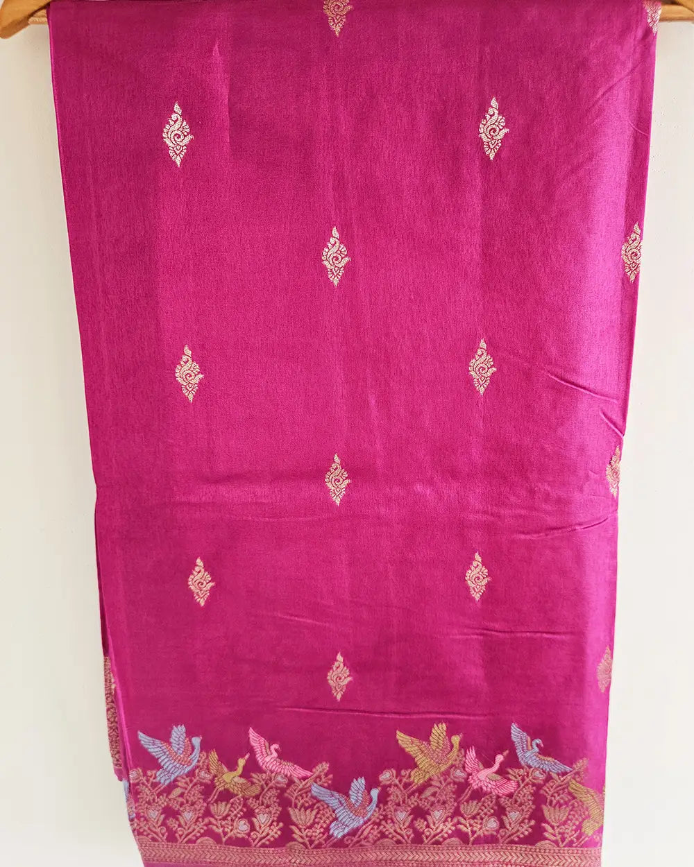 Light Purple Munga Silk Saree
