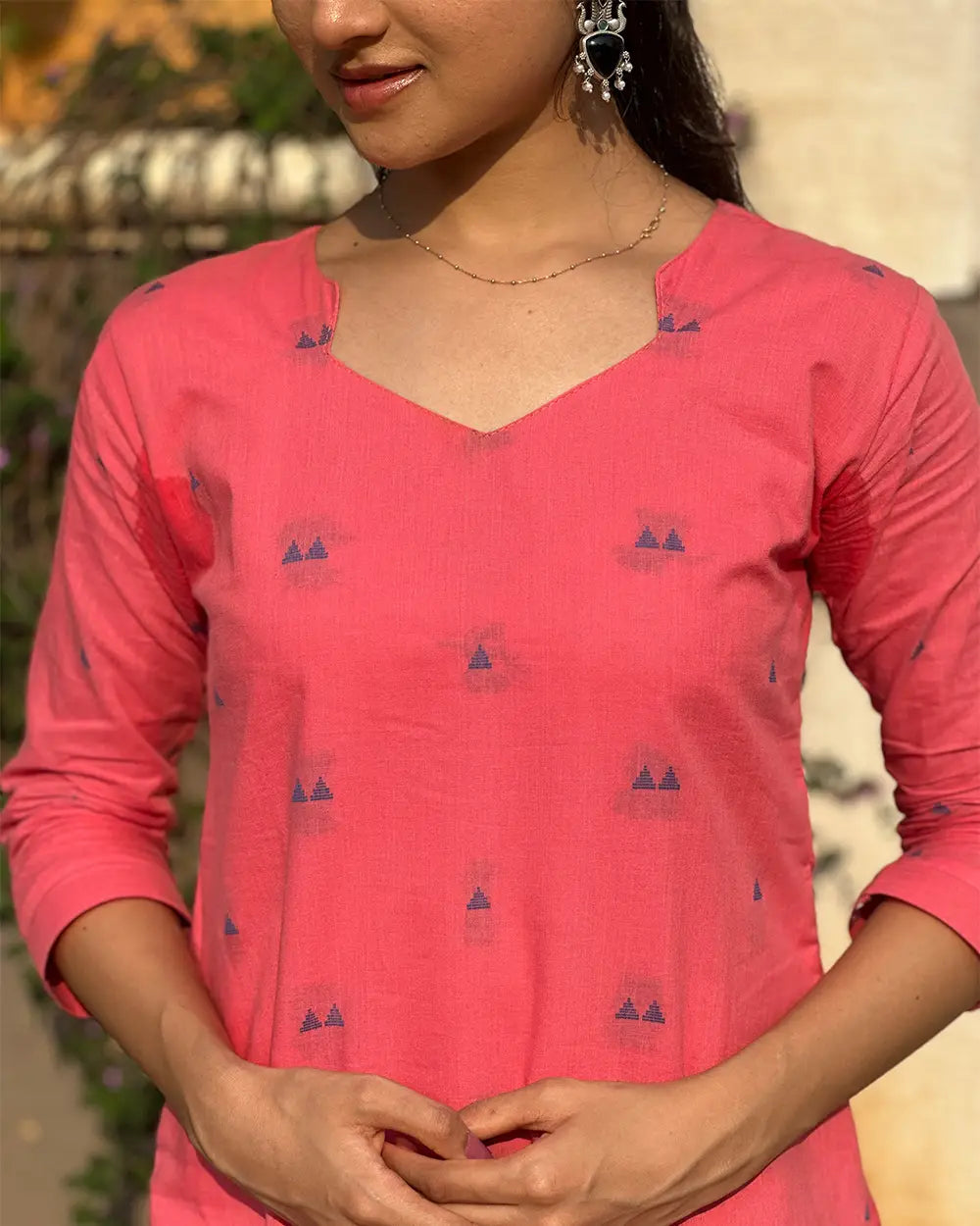 Light Pink Cotton kurti