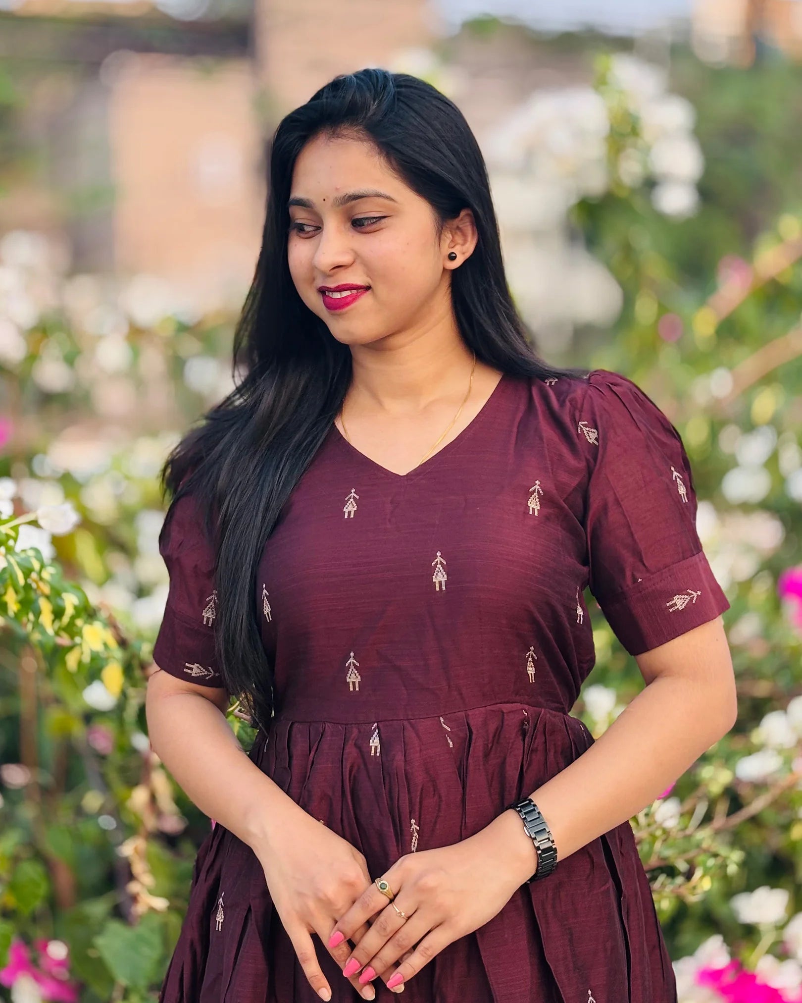 Brown Rawsilk Gown