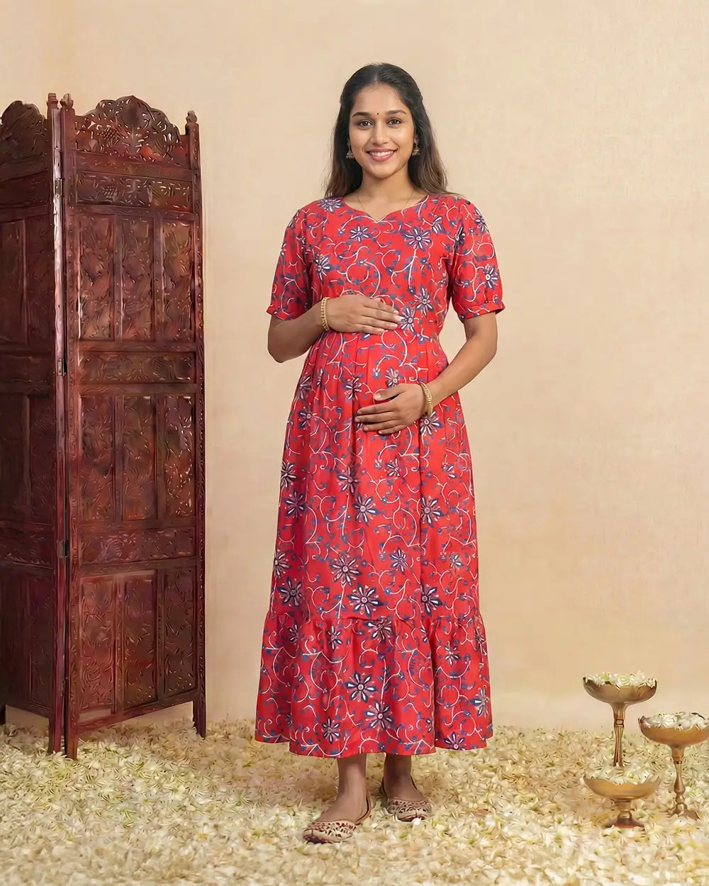 Cotton Flare Feeding Gown